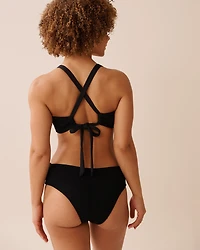 SMOCKED D Cup Balconette Bikini Top