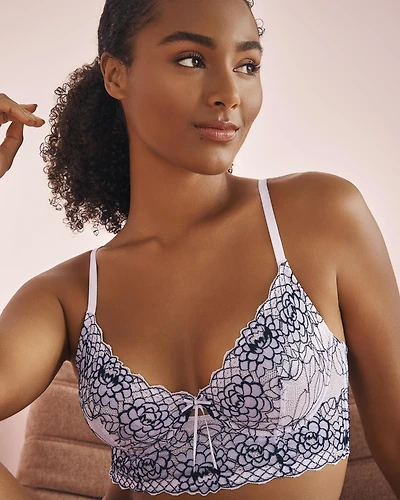 Unlined Lace Corset Bra