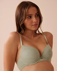 Soutien-gorge push-up demi-buste en modal et dentelle