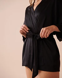 Kimono court en satin