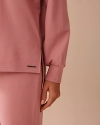 Lightly Ribbed Crew Neck Sweatshirt