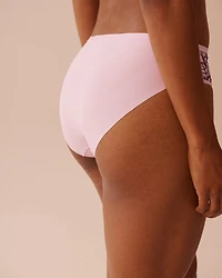 Microfiber and Lace Sleek Back Bikini Panty