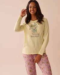 Bee Print Cotton Long Sleeve Shirt
