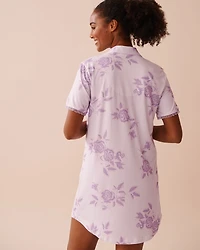 Lilac Rose Print Super Soft Sleepshirt