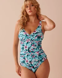 Haut tankini plissé DEEP TEAL