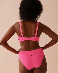 Haut de bikini bralette bonnet D texturé CORAL CRUSH