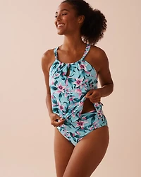 DEEP TEAL D Cup High Neck Tankini Top