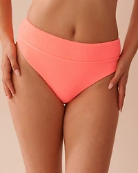 SEERSUCKER Mid Waist Bikini Bottom