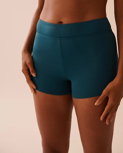 BLACK Mid-rise Boyleg Bikini Bottom