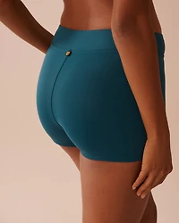 BLACK Mid-rise Boyleg Bikini Bottom