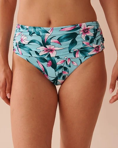 Bas de bikini taille mi-haute drapée DEEP TEAL