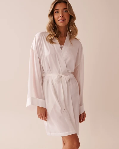 Chiffon and Satin Kimono