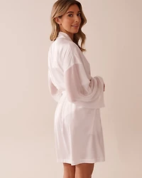 Chiffon and Satin Kimono
