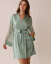 Chiffon and Satin Kimono
