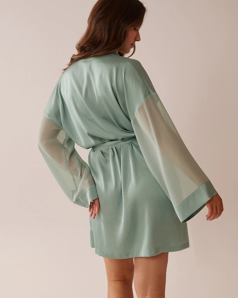 Chiffon and Satin Kimono