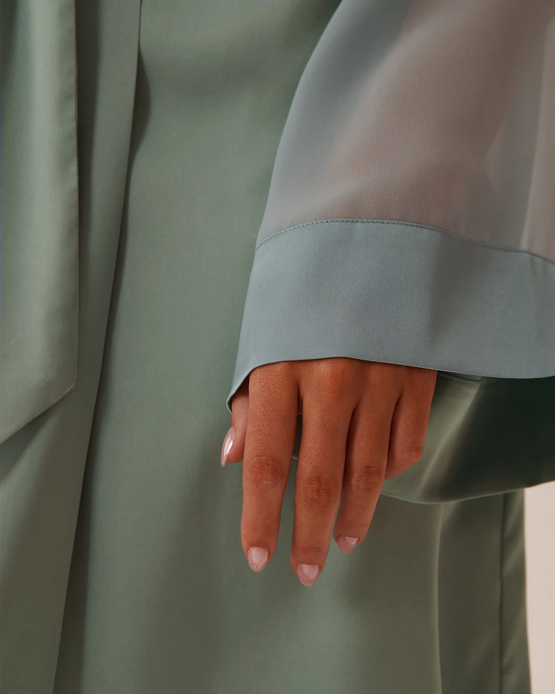 Chiffon and Satin Kimono