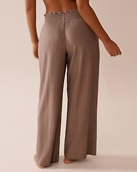 Pantalon à effet pliss