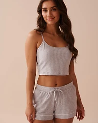 Cotton Crop Cami with Shelf Bra