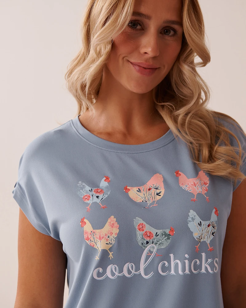 Chicken Print Super Soft Sleepshirt