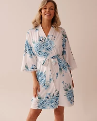 Hydrangea Print Super Soft Kimono