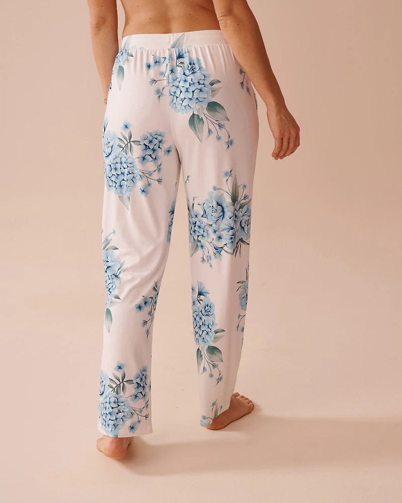 Pantalon de pyjama ultra doux imprimé hortensia