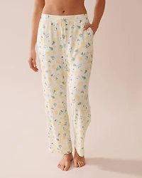Pantalon de pyjama ultra doux imprimé citron