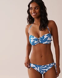 TEAL BLUE Bandeau Bikini Top