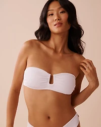 Haut de bikini bandeau armature en U côtelé SOLID