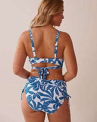 TEAL BLUE D Cup Draped Bikini Top