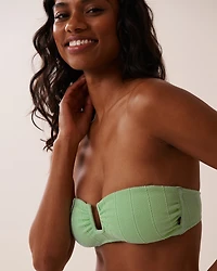 WARM SAND Crochet U-Wire Bandeau Bikini Top