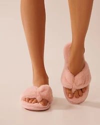 Faux Fur Flip-flop Slippers