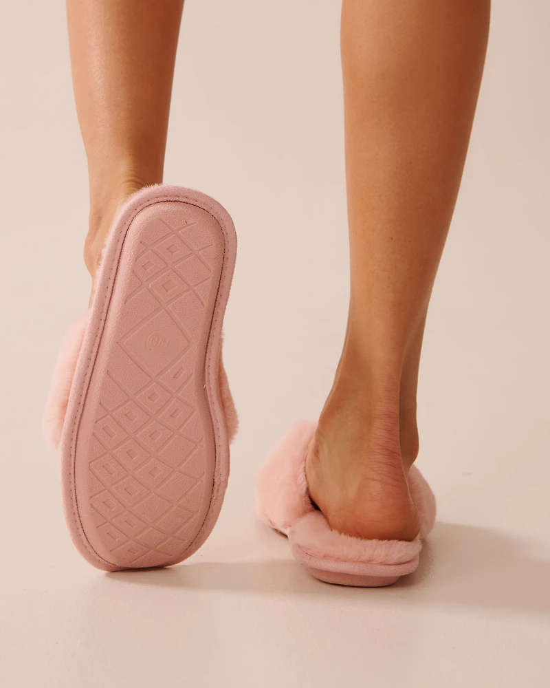 Faux Fur Flip-flop Slippers