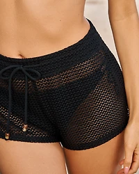 SOLID Crochet Swim Shorts
