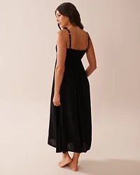 Smocked Bust Gauze Maxi Dress