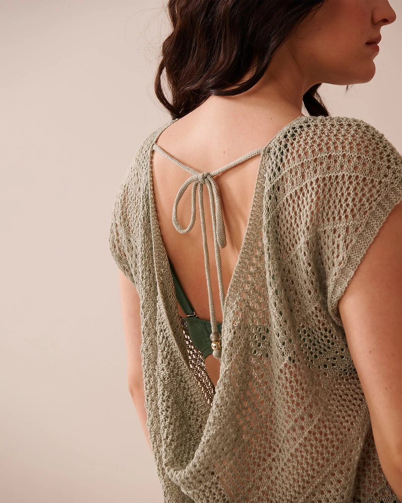Open-Back Crochet Tunic