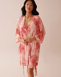 Recycled Fibers Floral Kimono