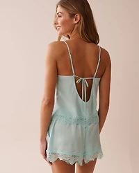 Lace Trim Satin Cami