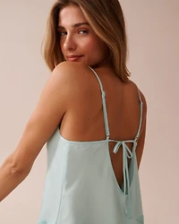 Lace Trim Satin Cami