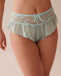 Mesh and Floral Lace 2-piece Set