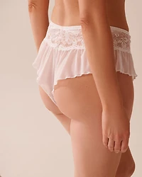 Mesh and Floral Lace 2-piece Set