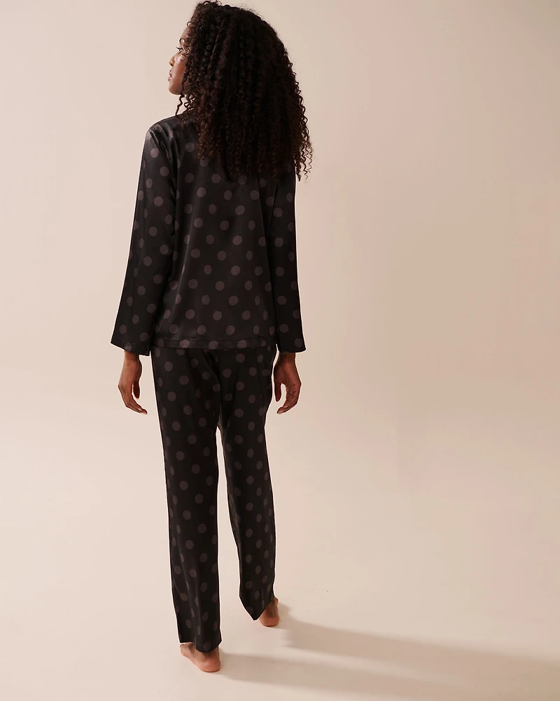 Ensemble pyjama à pois en satin
