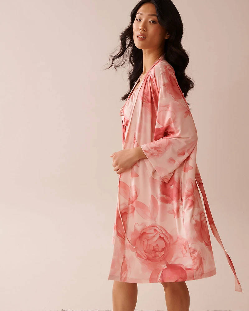 Recycled Fibers Floral Kimono