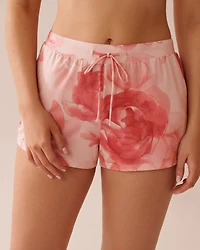 Short de pyjama à fleurs en fibres recyclées