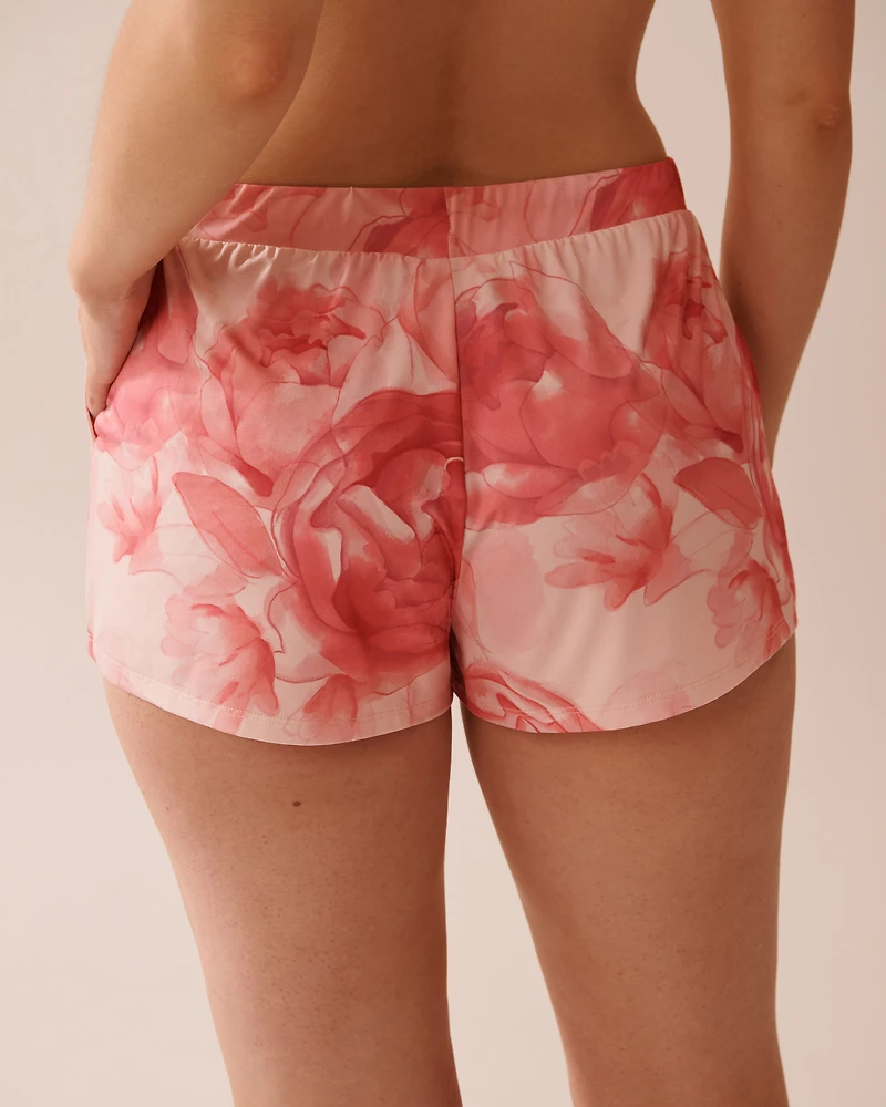 Recycled Fibers Floral Pajama Shorts