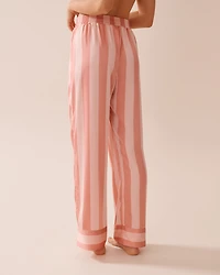 Ensemble pyjama rayé manches courtes en satin