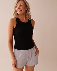 Ribbed Cotton Cami with Shelf Bra