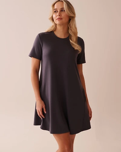French Terry Short Sleeve Dress