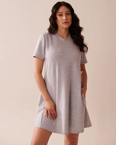French Terry Short Sleeve Dress