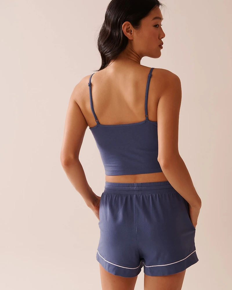 Cotton Crop Cami with Shelf Bra