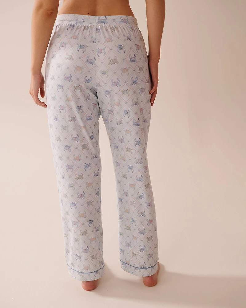 Pantalon de pyjama ultra doux imprimé crabe